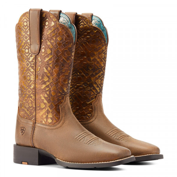 Ariat Womens Round Up Wide Square Toe Western Boots