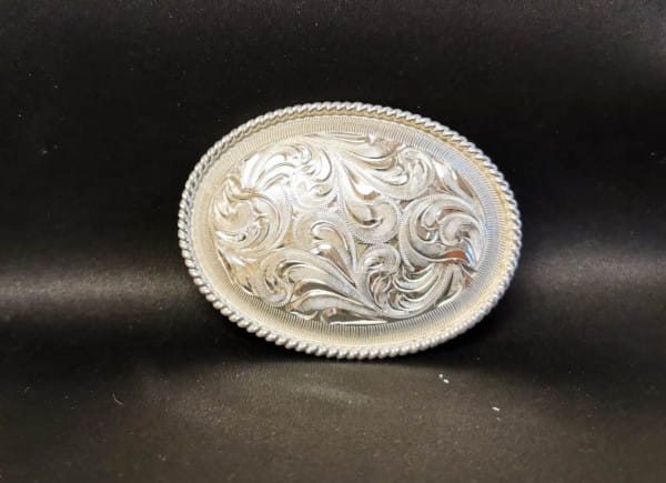 Buckle Silver Engraved Plain Small