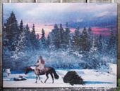 Canvas Bringing Home the Christmas Tree