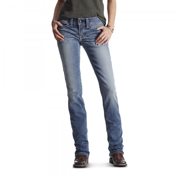 Ariat Womens Real Mid Rise Icon Stackable Straight
