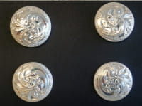 Number Pins 4er Set german silver Number Pins 4er Set german silver