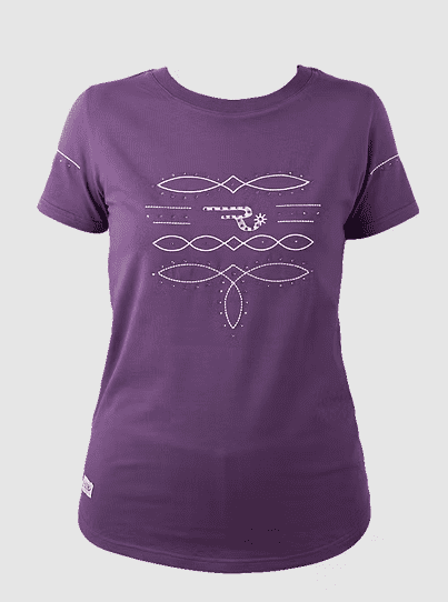 Ranchgirls Rhinestones T-Shirt WILMA plum