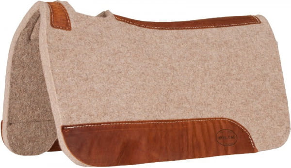 Premium Contoured Wollfilz-Pad 1 Inch mit hochwertigem Lederbesatz