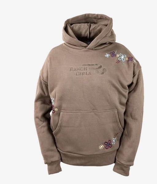 Ranchgirls Hooded Sweatshirt FELIZ soft mud