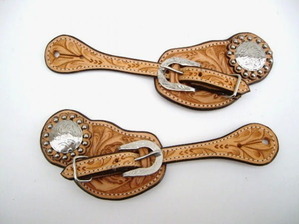 Sporenriemen Floral Tooling Dots