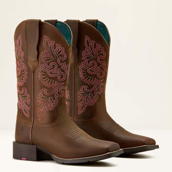 Ariat Womens Round Up StretchFit Wide Square Toe Western Boot