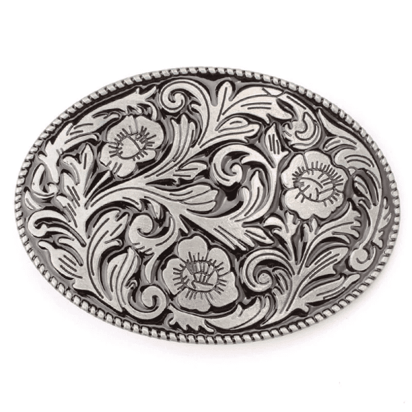 Buckle Floral silver grey