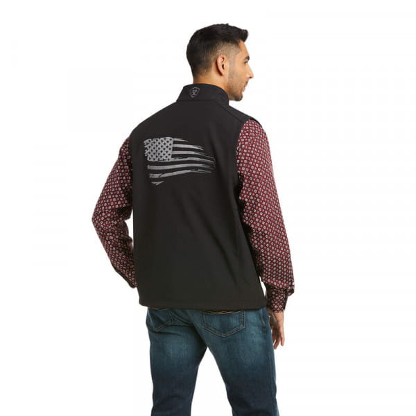 Ariat Mens Logo 2.0 Patriot Softshell Vest black