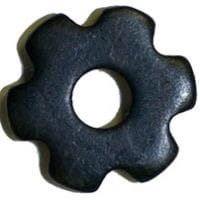 Sporenrädchen mini 6fach sanft schwarz Sporenrädchen mini 6fach sanft schwarz