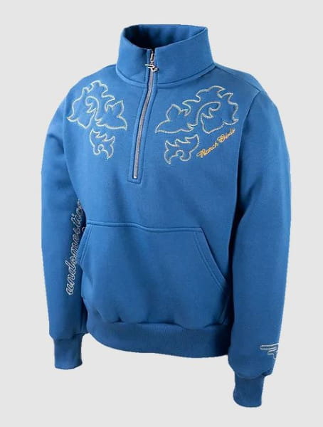 Ranchgirls Zip Sweatshirt KAYLA teal blue